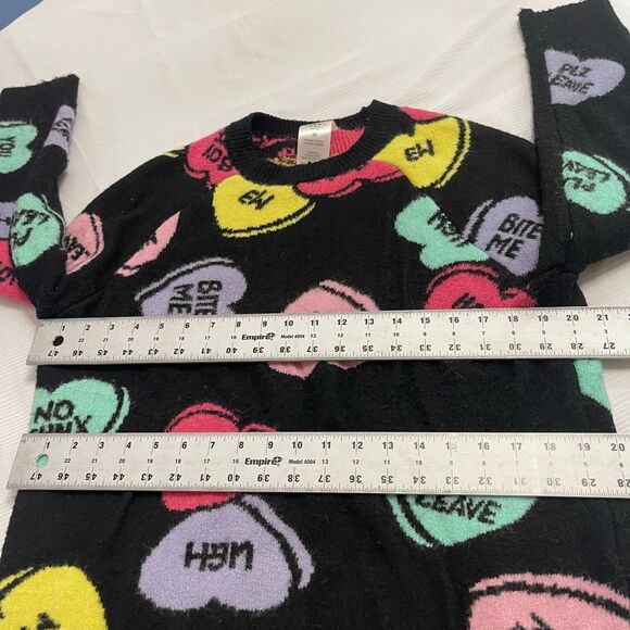 Serra Aldi’s Women’s Valentine's Conversation Hearts Sassy Sweater Size Medium - Picture 3 of 7